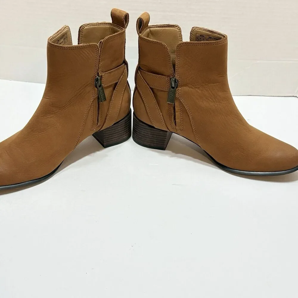 Vionic Women's Perry Sienna Waterproof Boots Toffee 7.5 Western Cowgirl